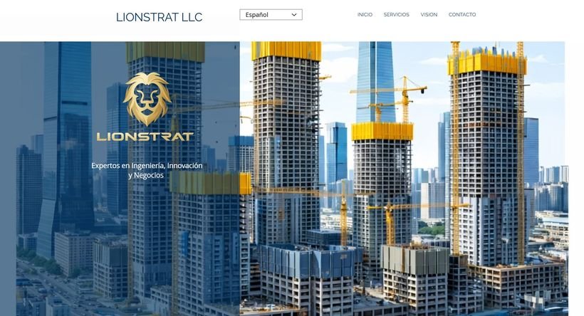 Página web de Lionstrat LLC — Consultoría · Ingeniería y Negocios, Puerto Rico